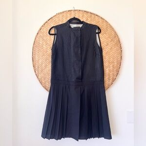 GORGEOUS CLASSIC PIAZZA SEMPIONE BLACK PLEATED‎ DRESS